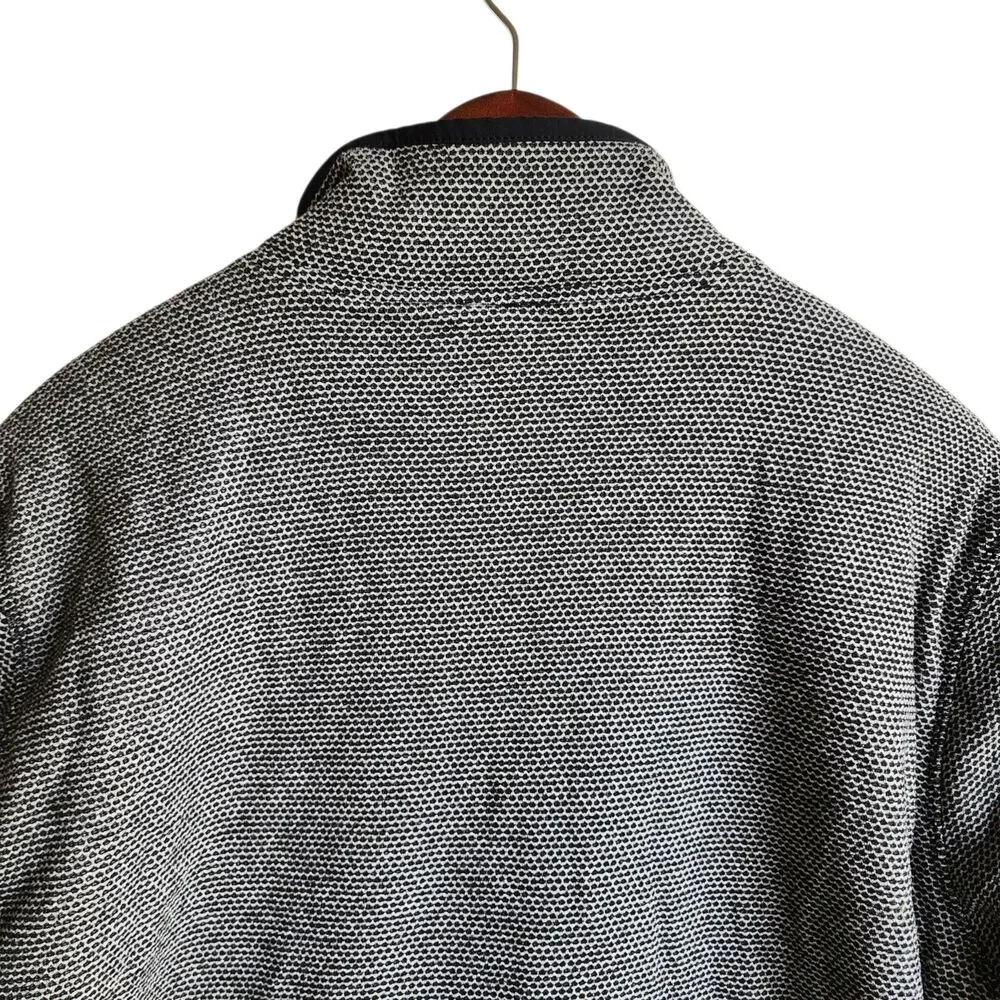 Orvis Classic 1/4 Zip Pullover Sweater Sherpa Lined Gray Textured Men's Large